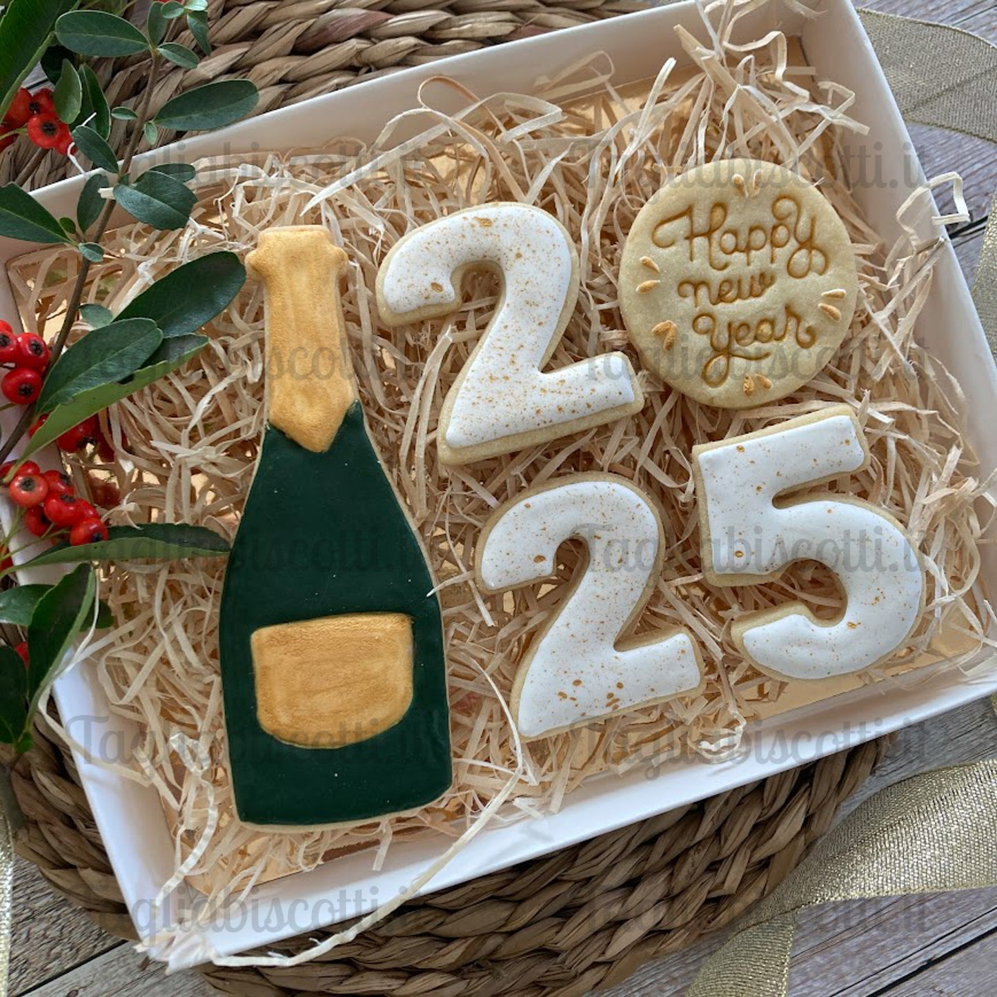 Capodanno 2025 - cookie cutter - Stampi - Festa di fine anno - San Silvestro - tagliabiscotti