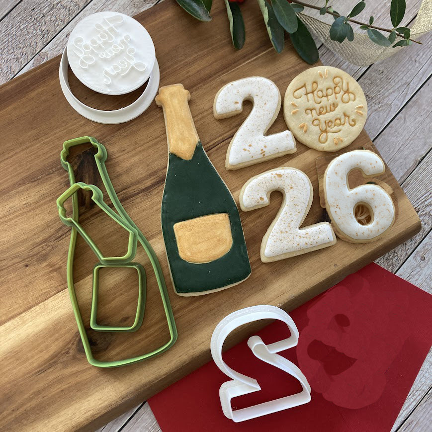 Capodanno 2026 - cookie cutter - Stampi - Festa di fine anno - San Silvestro - tagliabiscotti