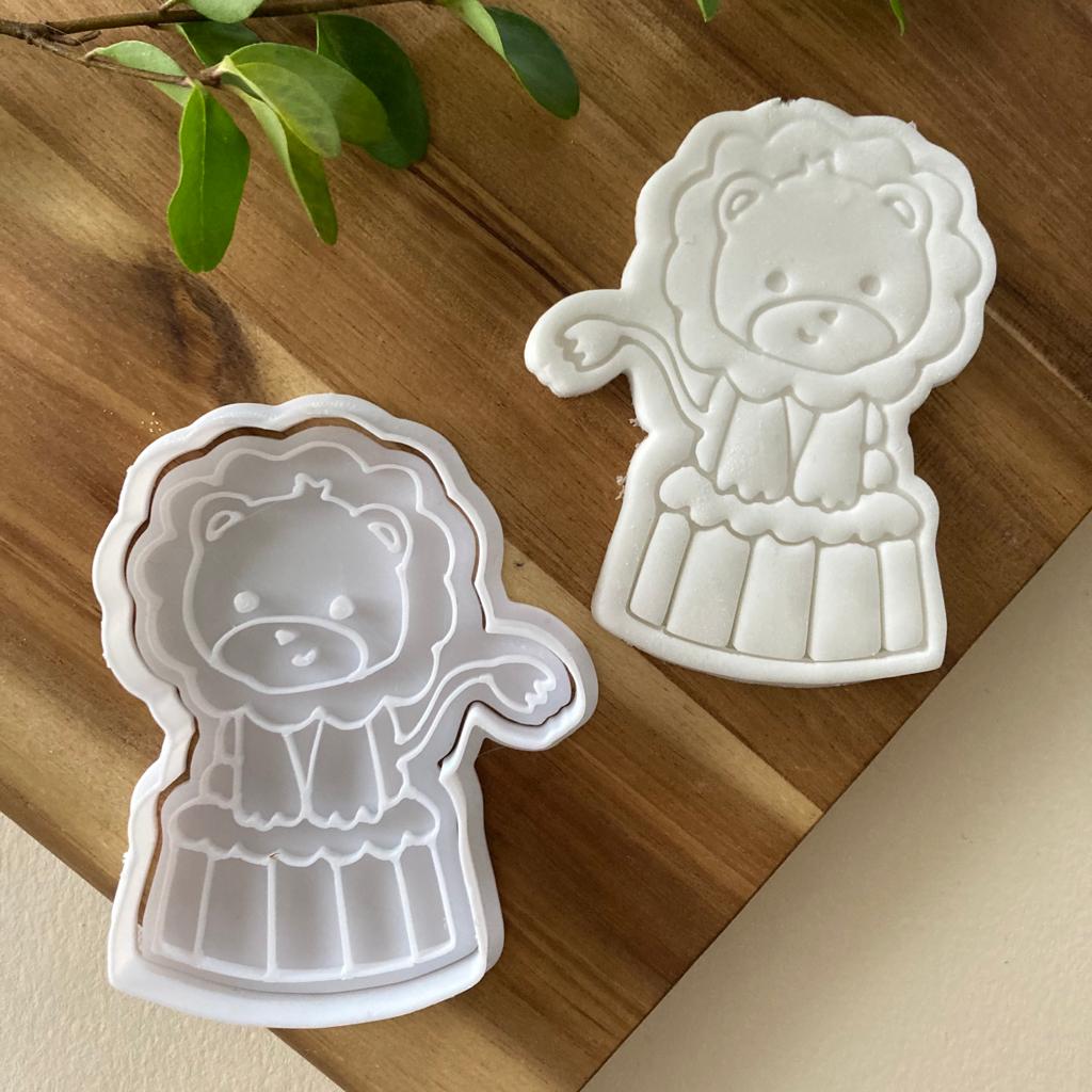 Circus - Set of 5 Characters - Clown - Clown - Lion - Elephant - Magician - Cookies Cutter - Molds - Molds for biscuits or sugar paste