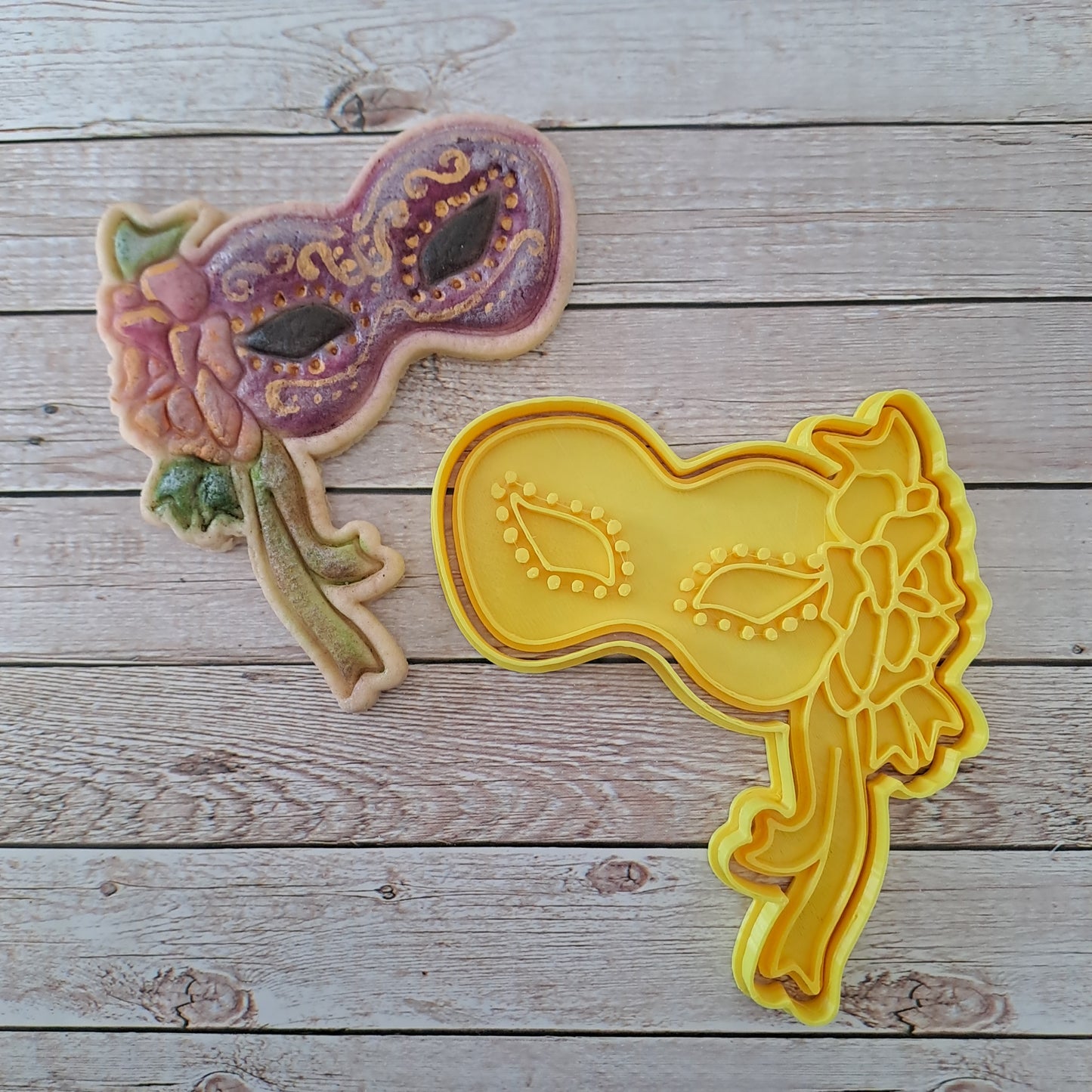 Ensemble de masques de carnaval - Emporte-pièces - Emporte-pièces pour desserts de carnaval - Biscuits