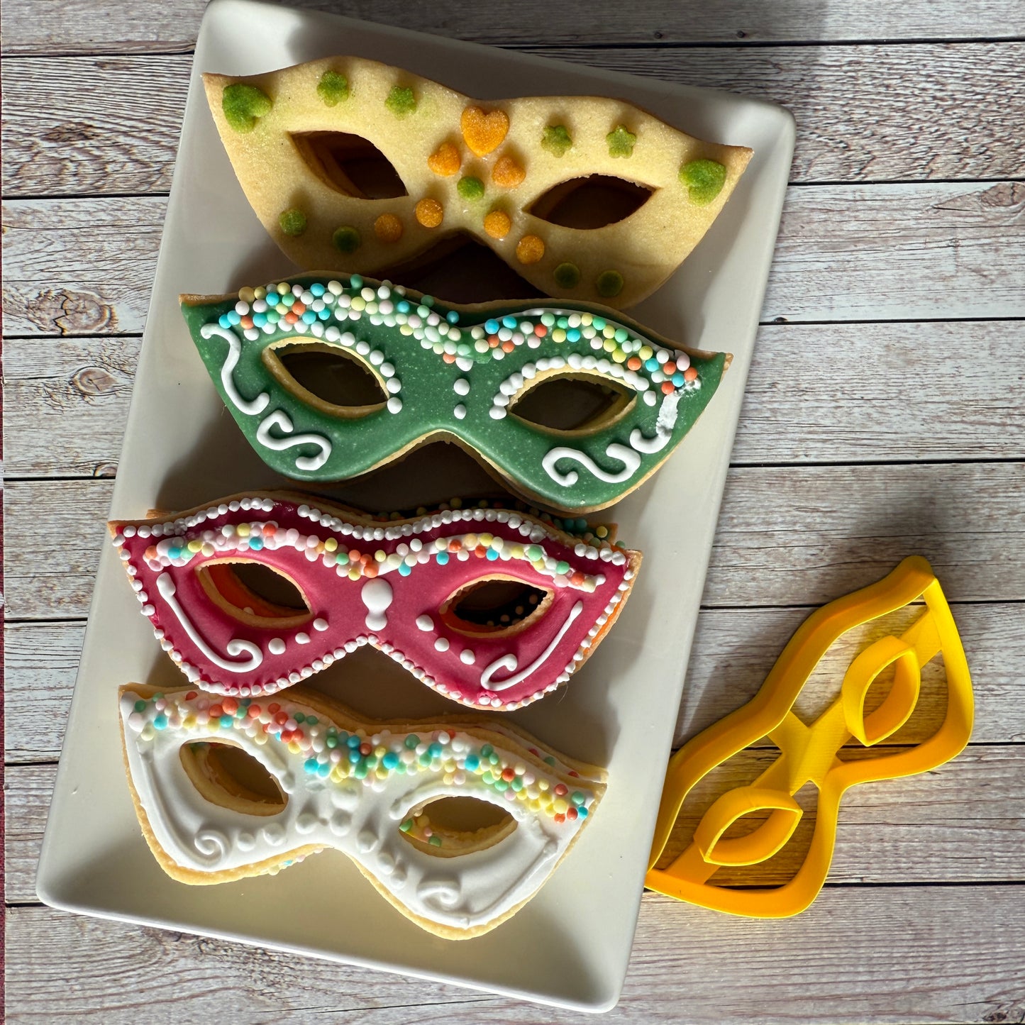 Maschera di Carnevale Mod.6 - Cookies Cutter - Tagliabiscotti per dolci di carnevale - Biscotti