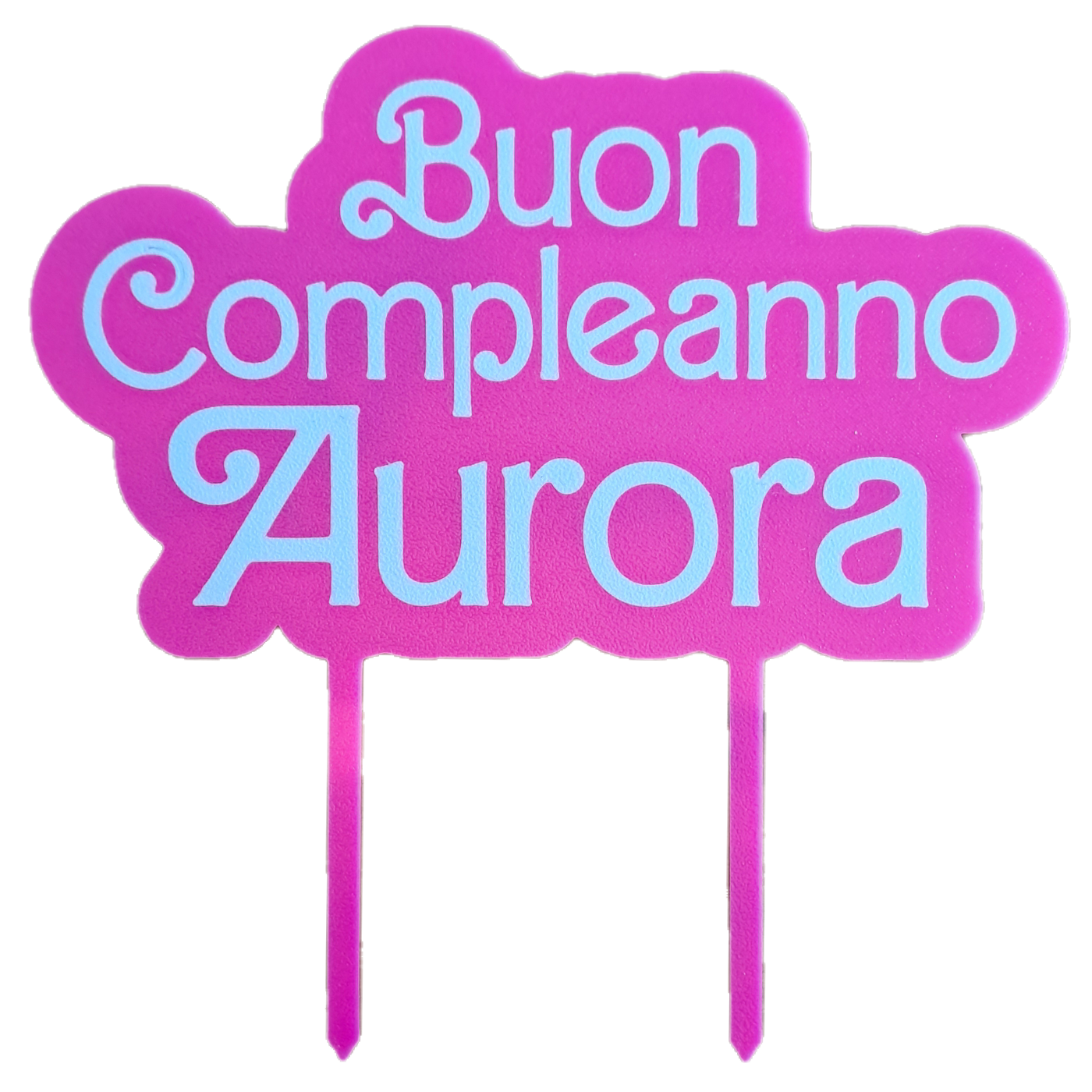 Cake Topper personalizzato con Nome - Buon compleanno - per decorazione torte - 15cm