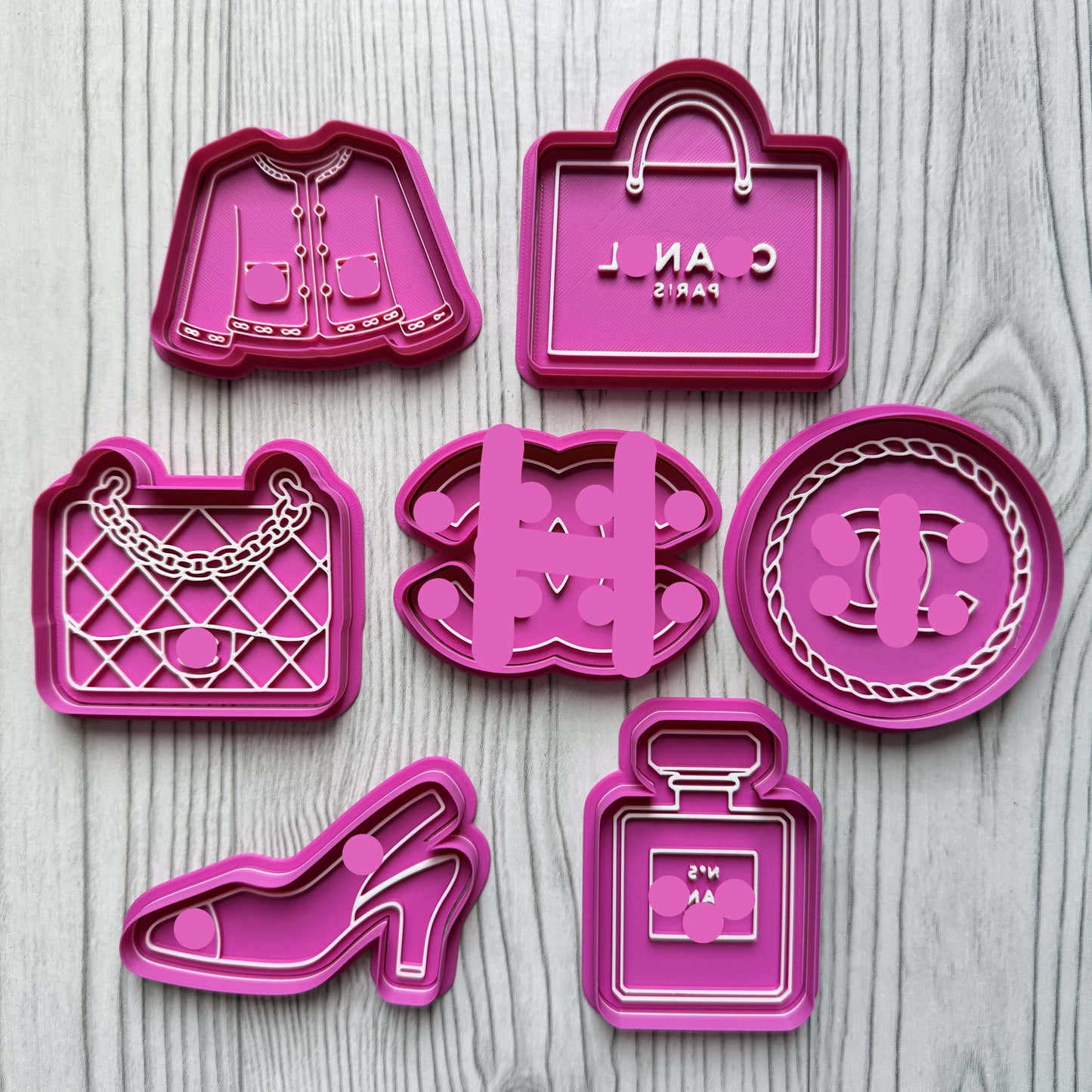 Cookie Cutter Moda CC Elegante – Borsa, Scarpe, Profumo e Accessori Glamour 8cm