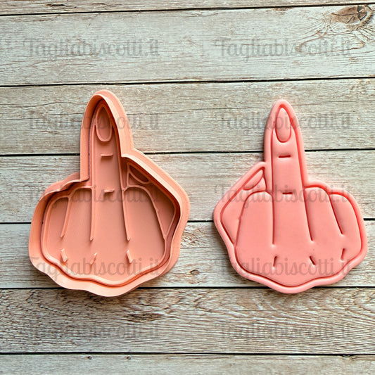 Tagliabiscotti Dito Medio mano femminile - Cookies cutter per biscotti e torte