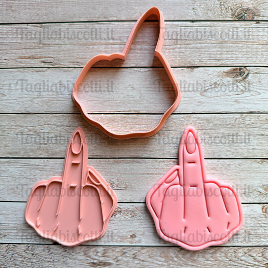 Tagliabiscotti Dito Medio mano femminile - Cookies cutter per biscotti e torte