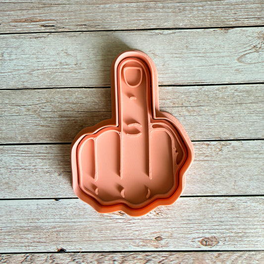Tagliabiscotti Dito Medio mano maschile - Cookies cutter per biscotti e torte