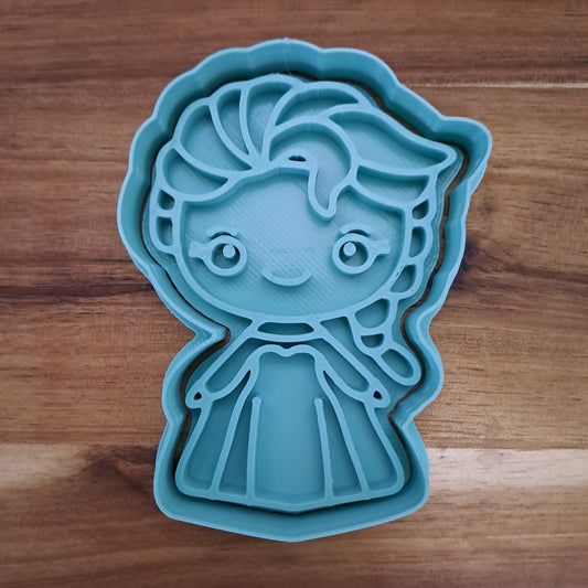 Els a Bimba - Froz en - principessa - Cookies cutter - Formina - Tagliabiscotti 8cm