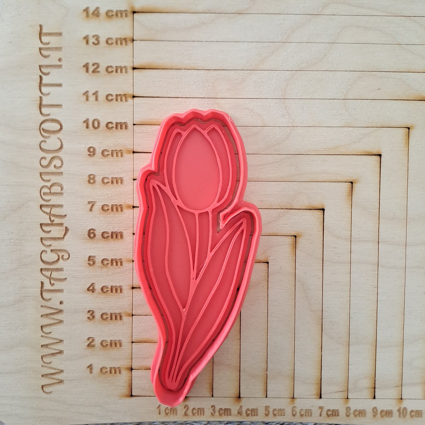 Tulipano mod.2 - Fiore - Cookies Cutter - Formina per biscotti o torte - 10cm