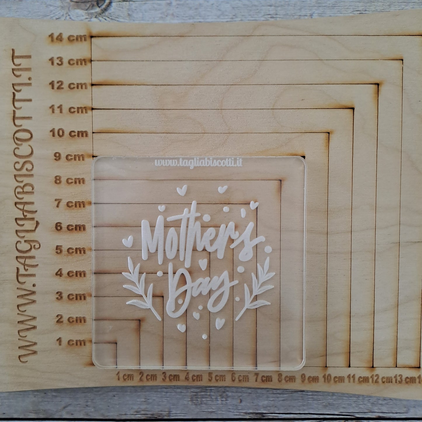 Moule acrylique - Outbosser - Fête des Mères - Fête des Mères - pour décorer des biscuits ou des gâteaux