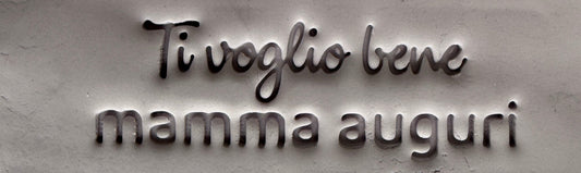 Ti voglio bene mamma auguri - timbro - Formina / Stampo per biscotti o decorazione dolci da 6 a 12cm