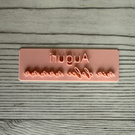 Auguri mia dolce mamma - timbro - Formina / Stampo per biscotti o decorazione dolci da 6 a 12cm
