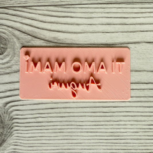 Ti amo mami auguri - timbro - Formina / Stampo per biscotti o decorazione dolci da 6 a 12cm