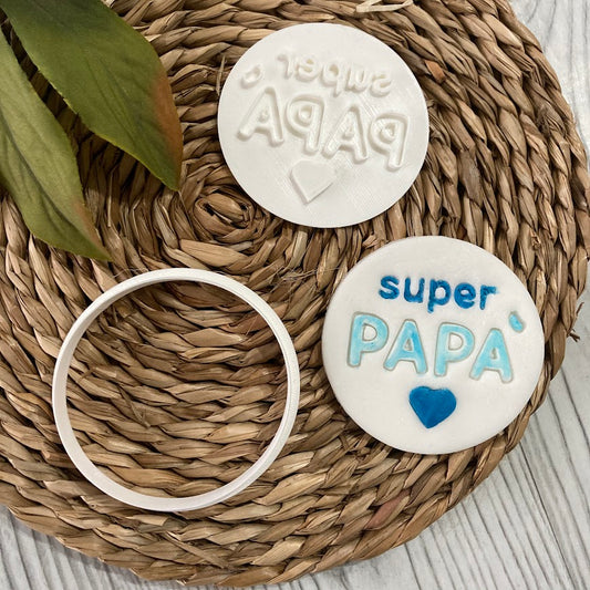 Emporte-pièce "Papa je t'aime" - Fête des Pères - Emporte-pièce - Emporte-pièce ou décoration de gâteau de 8 à 12cm
