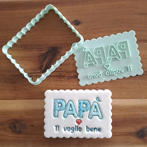 Emporte-pièce "Papa je t'aime" - Fête des Pères - Emporte-pièce - Emporte-pièce ou décoration de gâteau de 8 à 12cm