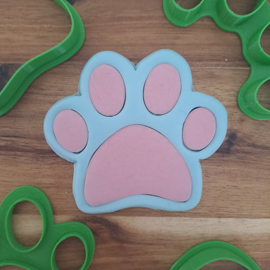 Patte de chat Mod.2 avec parties sectionnées - Empreinte - Chats - Emporte-pièce - Emporte-pièces