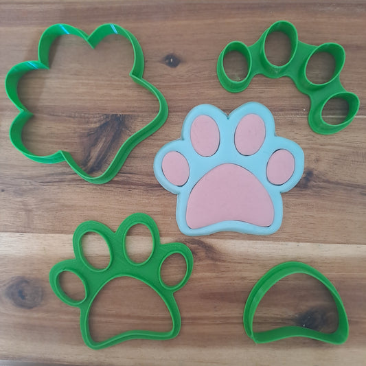Cat Paw Mod.2 with sectioned parts - Footprint - Cats - Cookies Cutter - Cutters