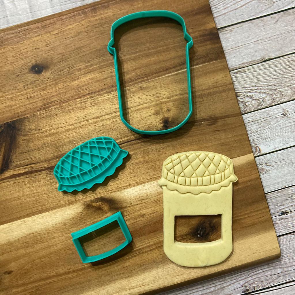 Vasetto marmellata e Crostata - Cookies cutter - Tagliabiscotti - Stampo per biscotti