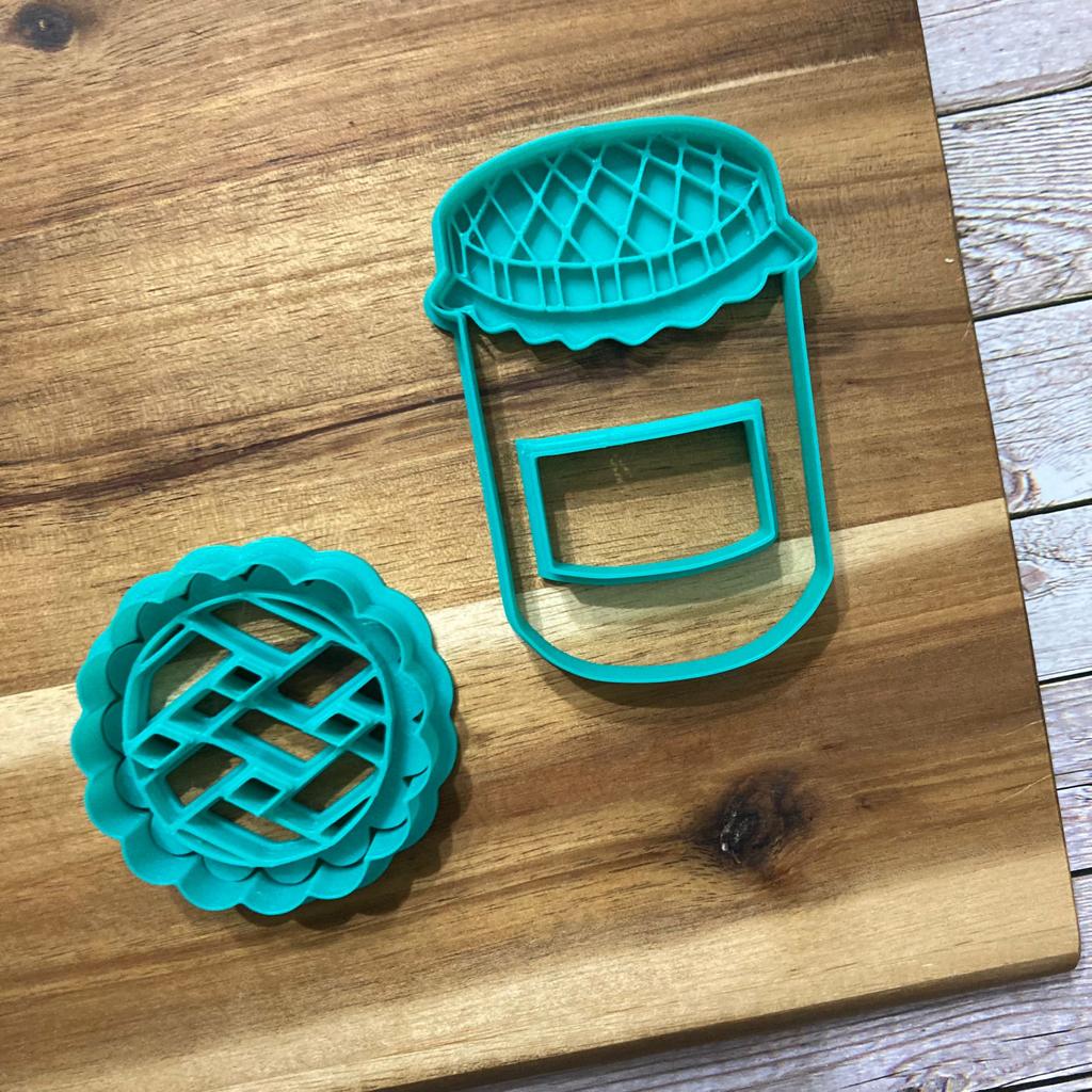 Vasetto marmellata e Crostata - Cookies cutter - Tagliabiscotti - Stampo per biscotti
