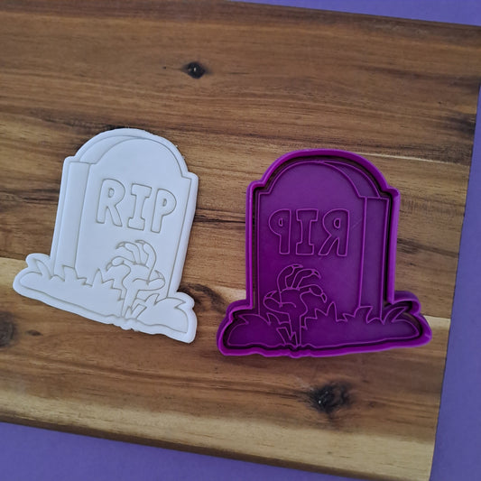 Lapide RIP Mod.1 - Halloween  - Cookies cutter - Formina - Stampo per biscotti o decorazioni in pasta di zucchero per cake design