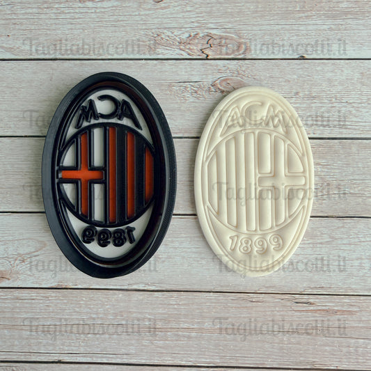 Tagliabiscotti AC Milan calcio - Stemma logo squadra di Calcio