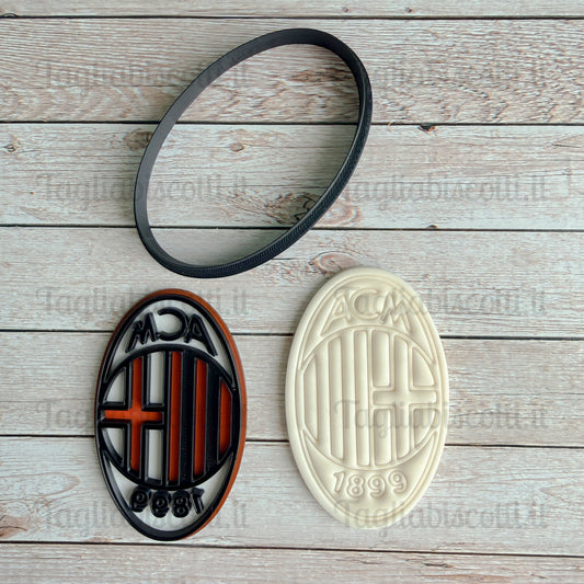Tagliabiscotti AC Milan calcio - Stemma logo squadra di Calcio