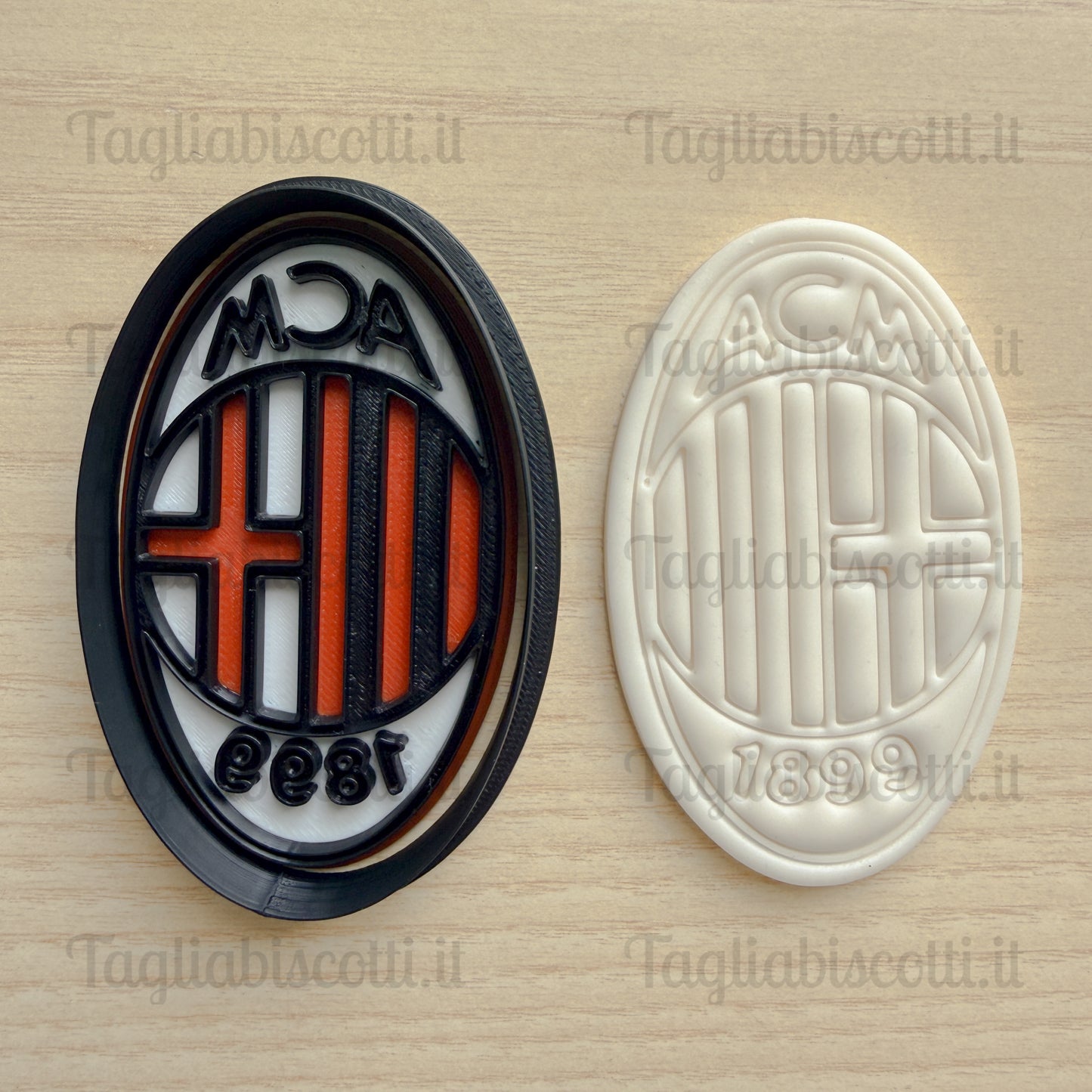 Tagliabiscotti AC Milan calcio - Stemma logo squadra di Calcio