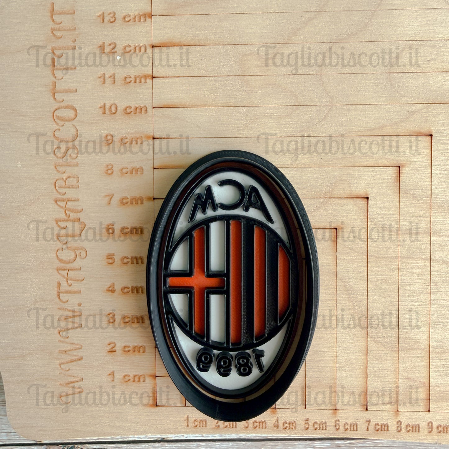 Tagliabiscotti AC Milan calcio - Stemma logo squadra di Calcio