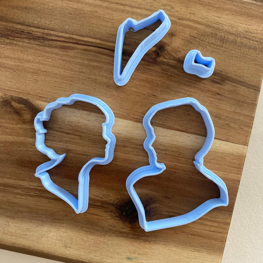 Silhouette Bride and Groom Face Cookie Cutter - Mariée - Marié - Mariage - Formina - Emporte-pièce