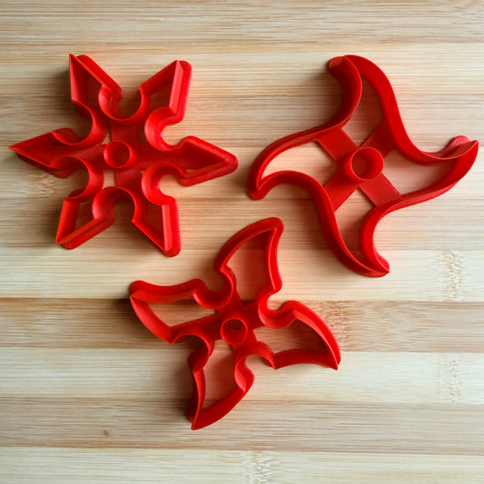 Set 3 Stelle Ninja - Cutter - Formina per biscotti o decorazioni torte
