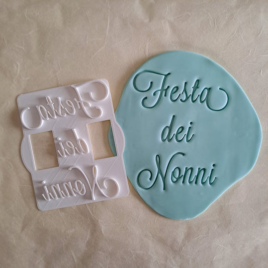 Festa dei Nonni - Scritta - Timbro - Stampo - Dimensione a scelta da 5cm - 8cm - 10cm