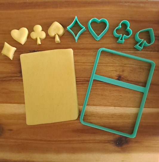 Poker Card With Symbols - Hearts - Diamonds - Clubs - Spades - Cookie cutter - Cookie cutter - Mold