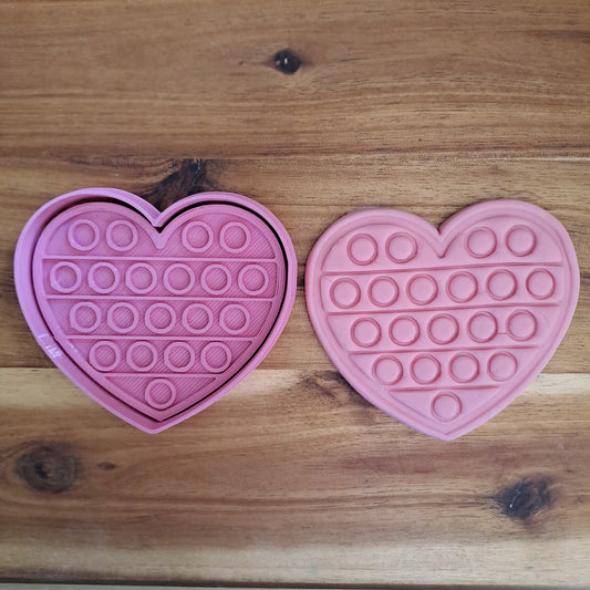 Pop IT Heart - Cookies Cutter - Formina - Mold for biscuits or cake decoration