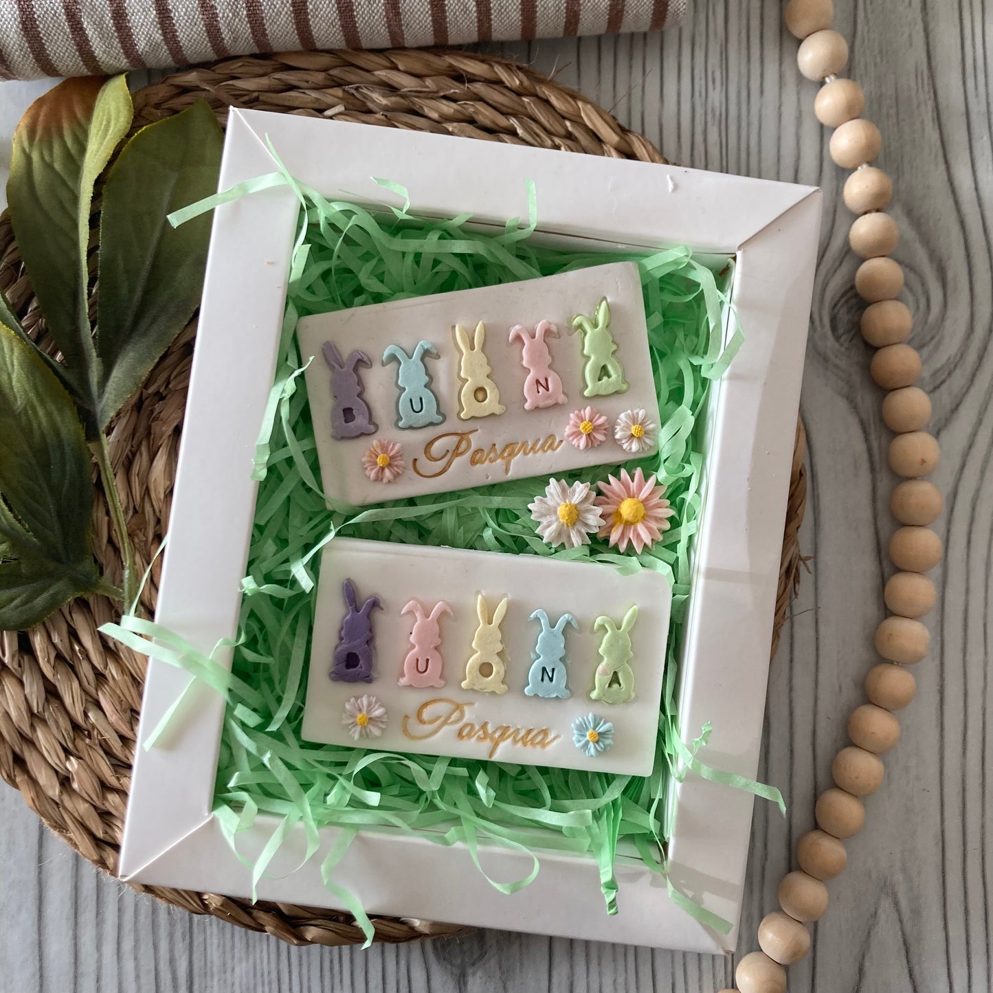 Buona Pasqua con Coniglietti - Pasqua - Cookies cutter - Tagliabiscotti per decorazione biscotti o decorazioni in cake design