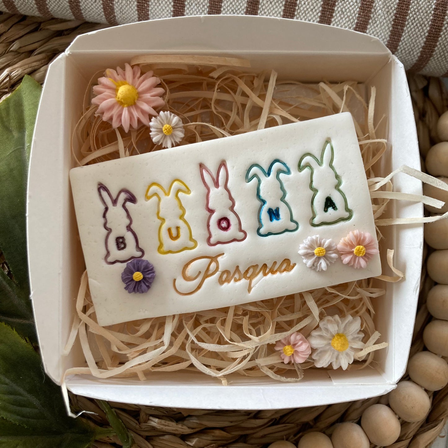Buona Pasqua con Coniglietti - Pasqua - Cookies cutter - Tagliabiscotti per decorazione biscotti o decorazioni in cake design