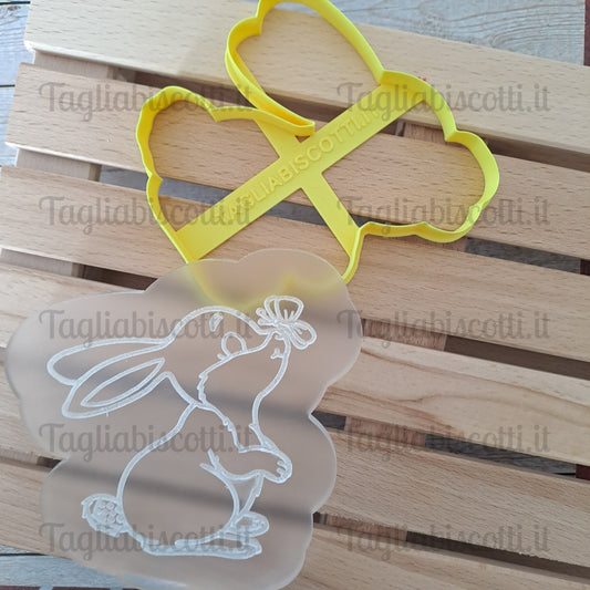 Stampo Outboss - Coniglio - Coniglietto con farfalla - Pasqua - cookies cutter - Tagliabiscotti - Stampi per biscotti
