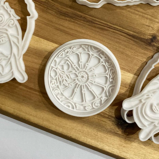 Sicilia - Ruota Carretto Carro Siciliano - Cookies Cutter - Formina - Tagliabiscotti - 8cm