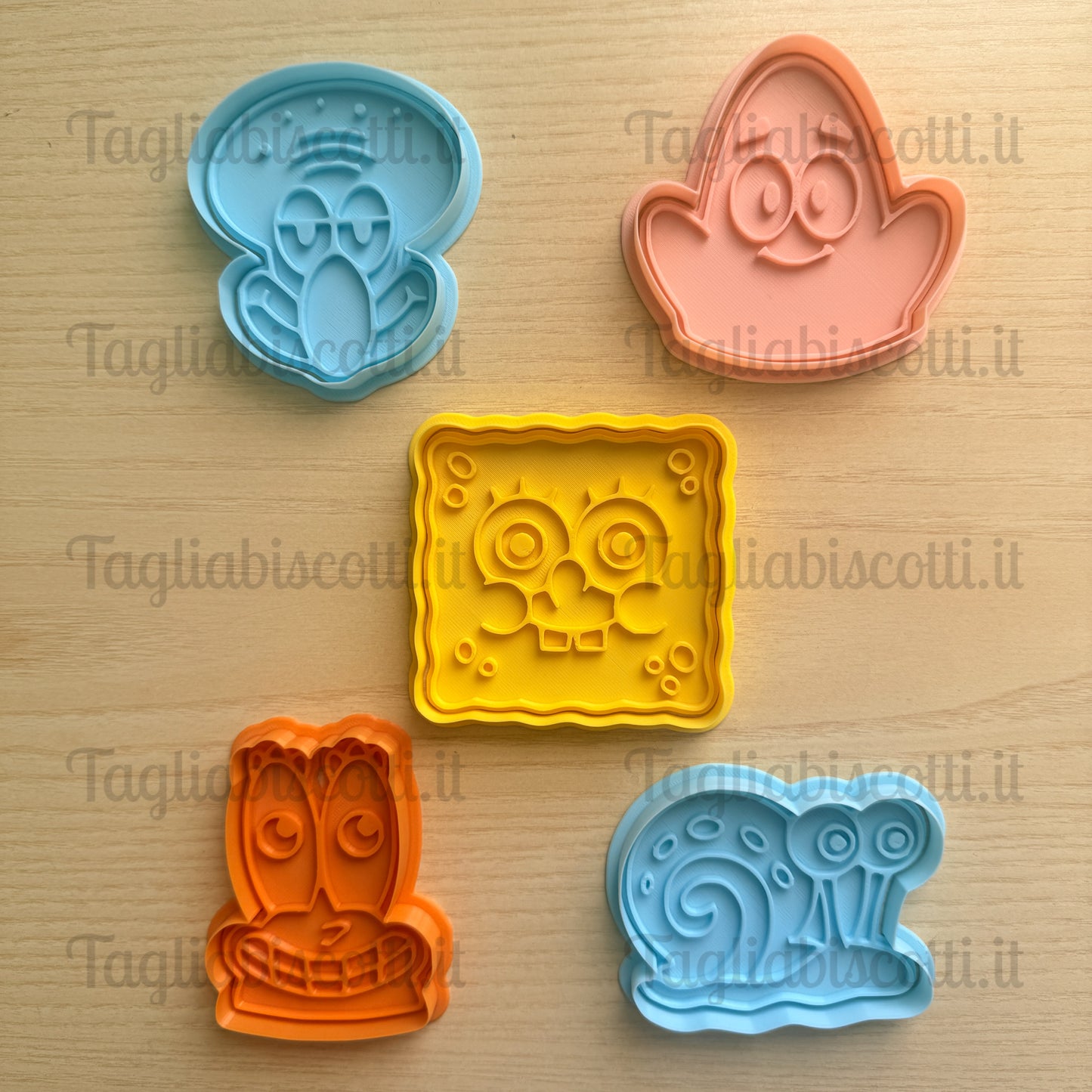 Tagliabiscotti Sponge - Visi Personaggi cookies cutter