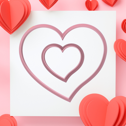 Tagliabiscotti Cutter due cuori - Amore Love - Cookie cutter - Stampo per biscotti o decorazioni in pasta di zucchero