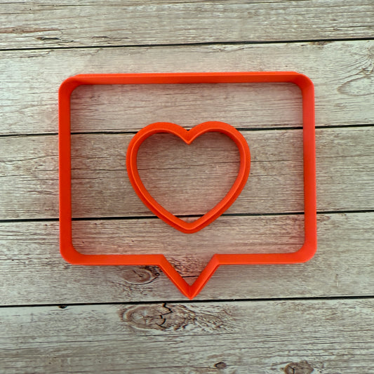 Tagliabiscotti Cutter Messaggio Cuore - Amore Love - Cookie cutter - Stampo per biscotti o decorazioni in pasta di zucchero