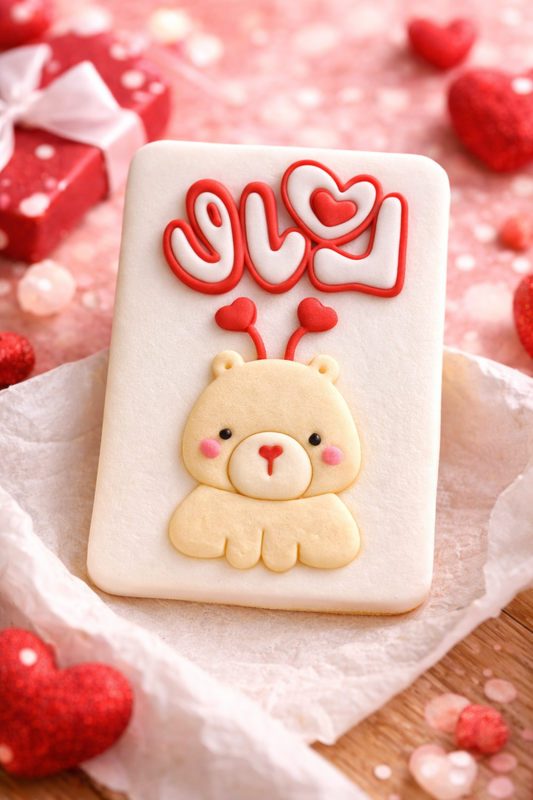 Tagliabiscotti Capibara Love - San Valentino - Cookie cutter - Stampo per biscotti o decorazioni in pasta di zucchero