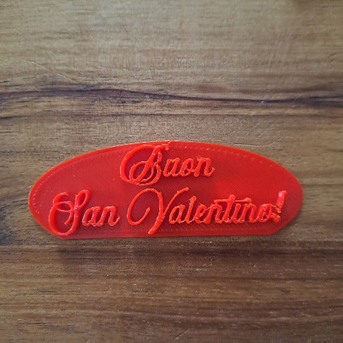 Buon San Valentino - timbro - scritta - stampo per biscotti o decorazioni in pasta di zucchero da 6 a 20cm