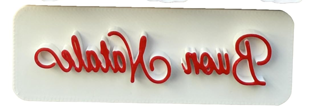 Buon Natale - Scritta - Timbro - Stampo (Lunghezza scritta 6,5cm)