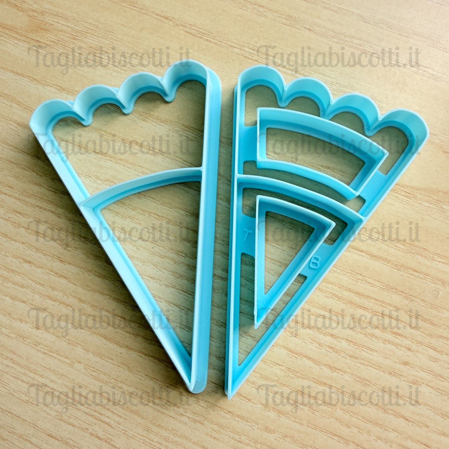 Cookie Cake Mod.2 - Crostata biscotto componibile - Divisa “Facile & Perfetta” – Set Cookie Cutter Unico per Fette Precise