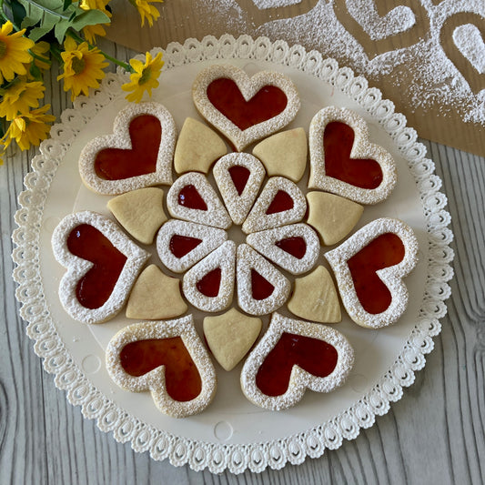 Cookie Cake Mod. 16 - Set Tagliabiscotti “Torta Biscotto” Componibile – Crostata diametro 20 cm - Divisa “Facile & Perfetta” – Cookie Cutter per porzioni precise