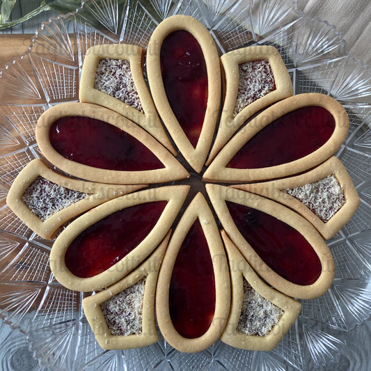 Cookie Cake Mod.3 - Crostata biscotto componibile - Divisa “Facile & Perfetta” – Set Cookie Cutter per Fette Precise