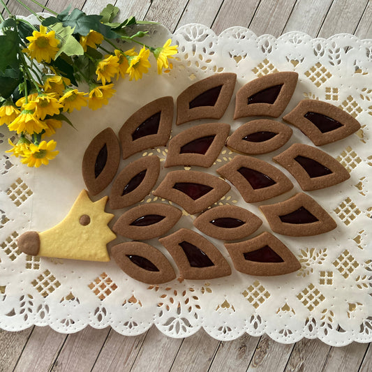 Cookie Cake Crostata Mod. 17 - Set Tagliabiscotti “Torta Biscotto” Componibile – Riccio - Divisa “Facile & Perfetta” – Cookie Cutter per porzioni precise