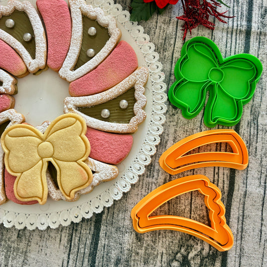 Plätzchenausstecher Weihnachtskranz mit Schleife