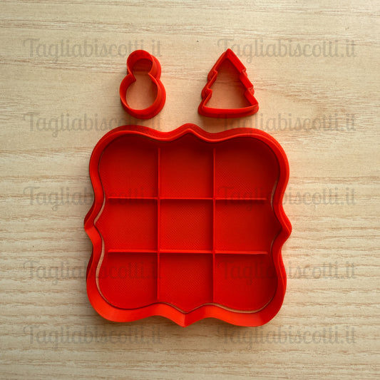 Tagliabiscotti Tic Tac Toe Natalizio – Pupazzo di Neve & Alberello 🎄⛄ - Cookie cutter - Tris - Stampo per biscotti o decorazioni in  pasta di zucchero
