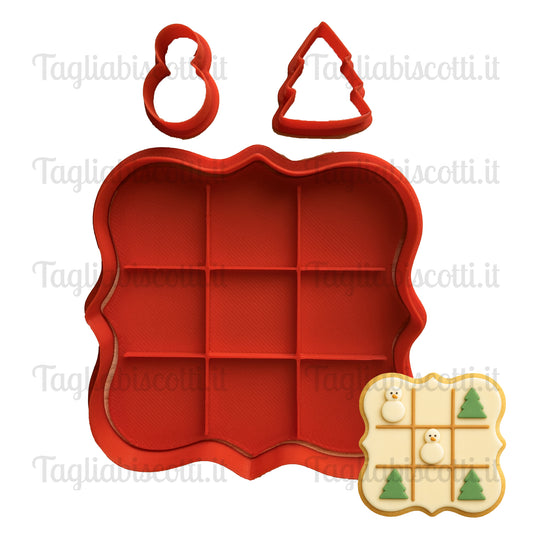 Tagliabiscotti Tic Tac Toe Natalizio – Pupazzo di Neve & Alberello 🎄⛄ - Cookie cutter - Tris - Stampo per biscotti o decorazioni in  pasta di zucchero