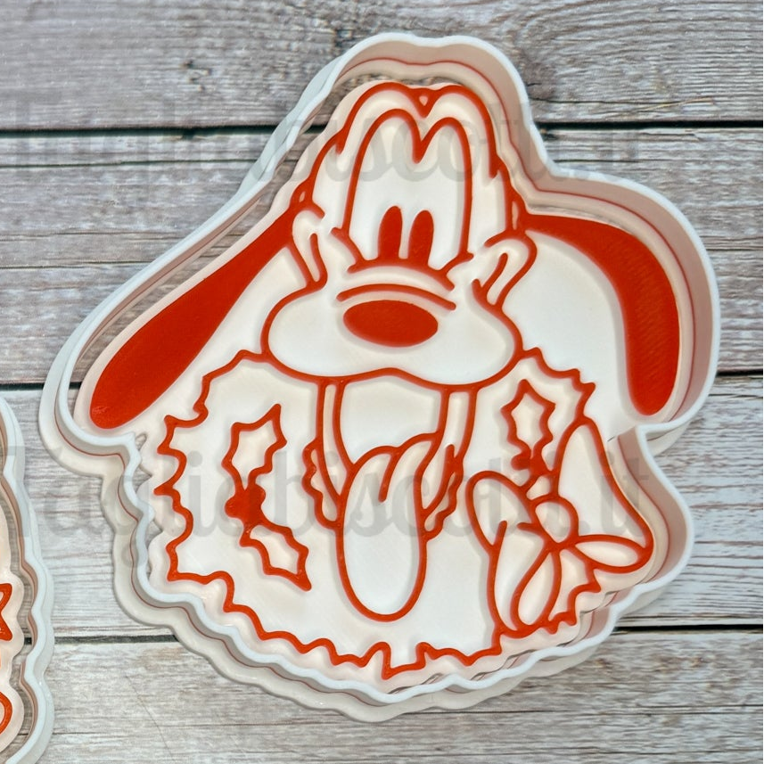 Tagliabiscotti visi famiglia topolino in set natalizio - Natale